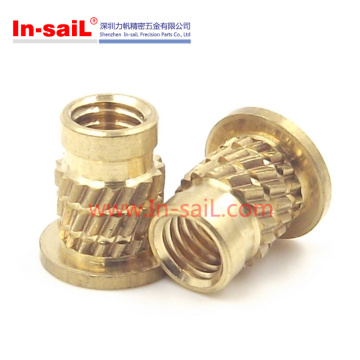 Buttom-Flanged Outer-Knurled Threaded Insert Nuts